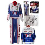 Kevin Harvick signed race-worn driving suit. Harvick signed the suit after placing 4th in the