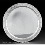 A Tiffany and Co. Makers Sterling Silver Circular Tray, pattern introduced 1923, neoclassical