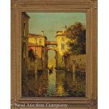 Marc Aldine (French, 1912-1975), "A Venetian Canal Capriccio", oil on canvas, signed "Marc Aldine"