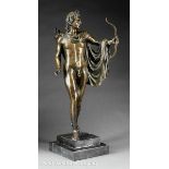 A Continental Bronze Figure of an Archer, 19th c., in the manner of the "Apollo Belvedere" in the