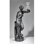 A Regency Patinated Plaster Figural Torchère, 1815, Humphrey Hopper (British, 1767-1841), modeled