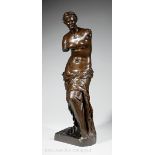 A French Patinated Bronze Figure of the "Venus de Milo", late 19th c., after the Antique,