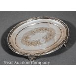 American Coin Silver Card Tray, William Gale & Son, New York, wc. 1853?1866, marked "W. GALE &