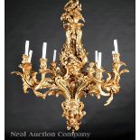 Louis XV?Style Gilt Bronze Nine?Light Chandelier, late 19th/early 20th c., in the manner of