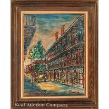 Franz Weiss (American/Louisiana, 1903?1982), "Royal Street Vieux Carré, New Orleans", 1965, oil on