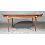 Fine Louis XVI?Style Gilt Bronze?Mounted Mahogany Dining Table, Maison Dissidi, Paris, oval top,