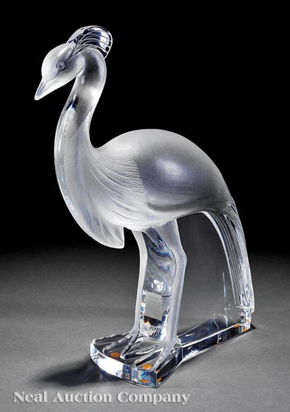 Lalique "Louisiane" Clear and Frosted Glass Sculpture, engraved "Lalique France", modeled as a