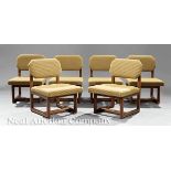 Set of Six Frank Lloyd Wright Low Chairs by Heritage Henredon, c. 1955, Taliesin line, octagonal