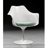 Eero Saarinen "Tulip" Armchair, 20th c., labeled "Knoll Associates, Inc.", painted aluminum,