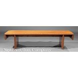 Frank Lloyd Wright Coffee Table by Heritage Henredon, c. 1955, Taliesin line, stamped red and