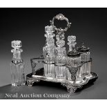 George IV Sterling Silver Cruet Stand, London, 1828, maker TD, probably Thomas Death, mark reg.