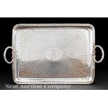 Imperial Russian Two?Handled Silver Tray in the Neoclassical Taste, Karl Gustavovich Fabergé (1846?