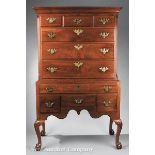 Fine American Chippendale Carved Mahogany High Chest of Drawers, c. 1770, New York, molded