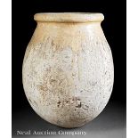 Antique French Provincial Terracotta Olive Jar, h. 31 in, dia. 25 in. Provenance: Rosedown