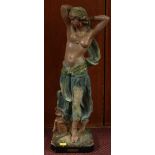 A Goldschieder style plaster figure of a 'Moorish Dancer', 66cm.