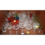 SECTION 49-50-51.  A large quantity of cut and coloured drinking glass, sorbet bowls and finger