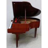 A Reid-Sohn Imperial German Scale Baby Grand Piano, in mahogany case, raised on square tapering