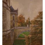 Tom Pomfret, Chateau Le Lude, signed and dated 1986, 27 x 24cm.