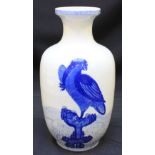 A 20th century Chinese porcelain vase of baluster form, decorated in underglaze cobalt blue with