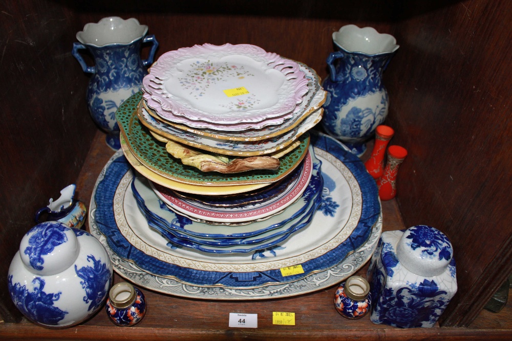 SECTION 44.  A quantity of ceramics including two large meat plates, various decorative plates