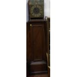 An early 18th century single hand longcase clock, Jn. Calver, Woodbridge, with 11-inch square dial