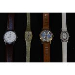 A Tissot quartz wristwatch together with a Lucerne wristwatch, Montine ladies wristwatch and