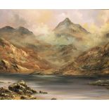 Gwyneth Tomos.  (nee Jones) (20th Century Welsh), 'Llyn Llydaw' a lake below Mount Snowdon,