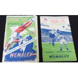 A 1948 FA Cup final program Blackpool v Manchester United and a 1951 final program Blackpool v