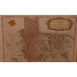 An 18th century hand-coloured engraved map, "A New and Accurate Plan of the City of Westminster,"