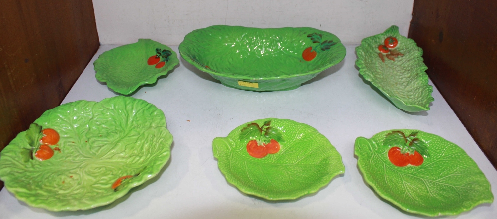 SECTION 5.  A Carlton pattern leaf moulded part salad service of six pieces.