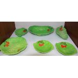 SECTION 5.  A Carlton pattern leaf moulded part salad service of six pieces.