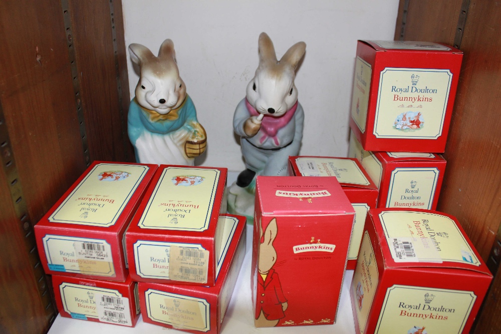 SECTION 21.  A collection of nine Royal Doulton 'Bunnykins' figures, all boxed and packaged,