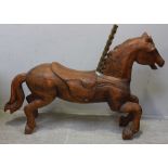 Fairground / Carnival interest.  A hand-carved pine carousel horse, or "Galloper," stripped and