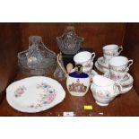 SECTION 54.  A Royal Kent floral decorated tea service of twenty-three pieces, and various glassware