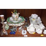 SECTION 41 & 42. Various ceramics and glass including three Meissen plates, Royal Albert "Tulip"