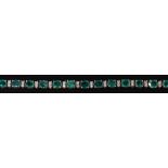 An 18ct claw set emerald and diamond line bracelet approx. weight 12.3grms.