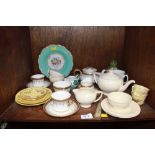 SECTION 41. A collection of assorted china including a Susie Cooper teapot, a Cauldon part tea