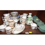 SECTION 35. A collection of assorted china ware including teasets by Coalport and Spode and three