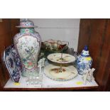 SECTION 31.  A Chinese vase and cover, two cake stands and various china and glassware