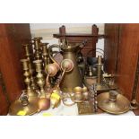 SECTION 23.  Three pairs of brass candlesticks and a collection of other brass wares, etc