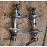 Pair of Campagnolo Record large flange vintage hubs.