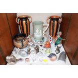SECTION 26.  A Doulton stoneware cauldron, a pair of Orrefors glass figures and various pottery