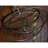 2 pairs Campagnolo large flange hub wheels. 1 pair is missing bearings. Rims are 1 pair Mavic and