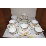 SECTION 24. A 1930s Thomas Forrester & Sons Phoenix ware porcelain teaset painted and printed with