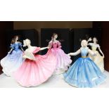 SECTION 1. Five Royal Doulton porcelain ladies: Elaine HN3307; Jennifer HN2392; Rebecca HN4041;