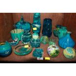 SECTION 39.  A collection of Mdina coloured glass, some with etched marks some with paper labels,