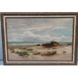 Sidney Eastlake (19th century) British Summer amongst the Sand Dunes, a windswept beach scene