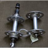 Pair of Normandy large flange hubs, Made in France.