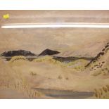Audrey Pilkington (1922-2013) British 'Black Sandbanks on Sylt', watercolour, signed and dated