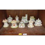 SECTION 41.  Nine various modern "Staffordshire style" miniature houses by Coalport.